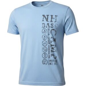 Timberland Graphic T-Shirt‎ Men's Size M Light Blue Cotton Outdoors Soft New
